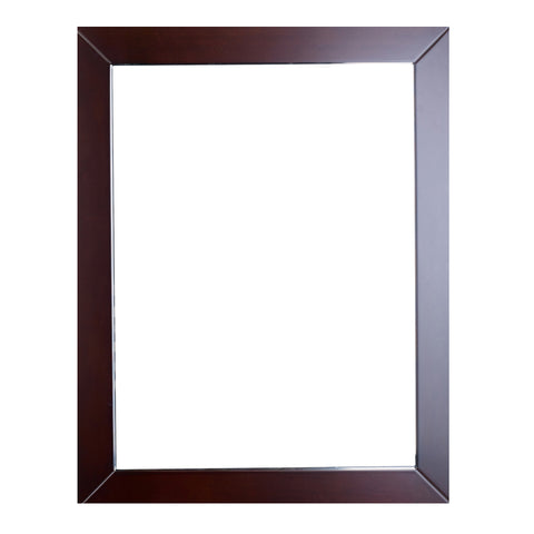Eviva New York Bathroom Vanity Mirror Full Frame Teak 24X31 Wall Mount 