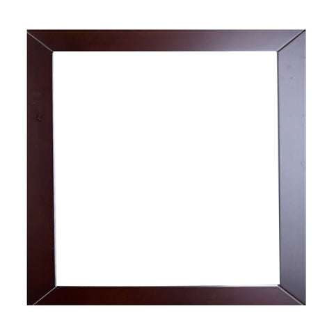 Eviva New York Bathroom Vanity Mirror Full Frame Teak(Dark Brown) 30X31 Wall Mount 