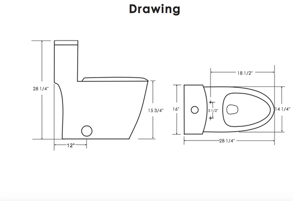 Eviva Softy Elongated Cotton White One-Piece High Efficiency Toilet w/ Soft Closing Seat