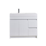 Eviva Beach? 39" White Modern Bathroom Vanity Set with Integrated White Acrylic Sink