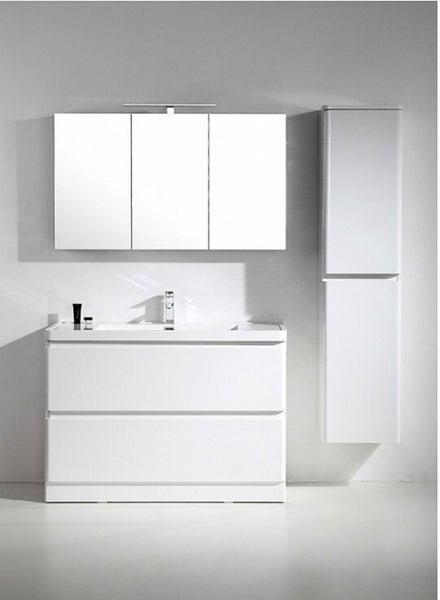 Eviva Glazzy? 48" Floor Mount Modern Bathroom Vanity with Single Sink (High Glossy White)