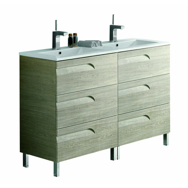 Eviva Vitta 48" Maple Modern Bathroom Vanity with White Integrated Porcelain Sink