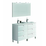 Eviva Vitta 48" White Modern Bathroom Vanity with White Integrated Porcelain Sink