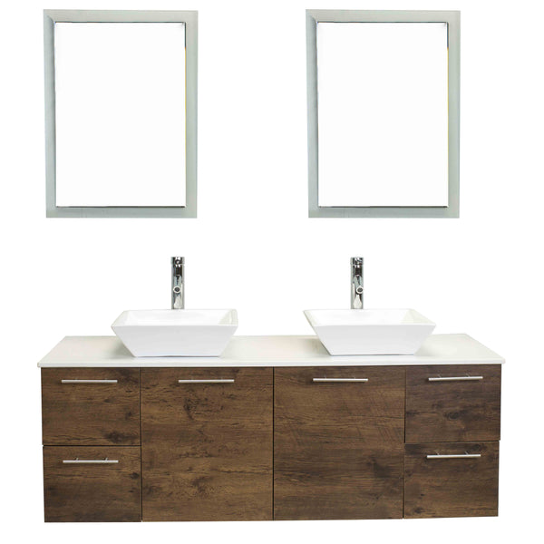 Eviva Luxury 60-inch Rosewood bathroom cabinet only