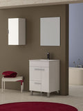 Eviva Cup? 24" White Modern Bathroom Vanity with White Integrated Porcelain Sink 