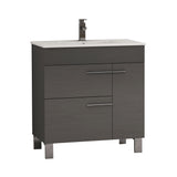 Eviva Cup? 31.5" Grey Modern Bathroom Vanity with White Integrated Porcelain Sink 