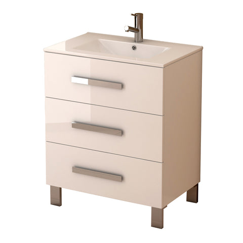 Eviva Libra? 31.5" White Modern Bathroom Vanity  Wall Mount with White Integrated Porcelain Sink