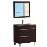 Eviva Tauro? 32" Wenge(Dark Brown) Modern Bathroom Vanity Set with Integrated White Porcelain Sink