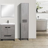 Eviva Lugano 30" Cement Gray Modern Bathroom Vanity w/ White Integrated Top