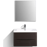 Eviva Smile? 30" Chest-nut Modern Bathroom Vanity Set with Integrated White Acrylic Sink