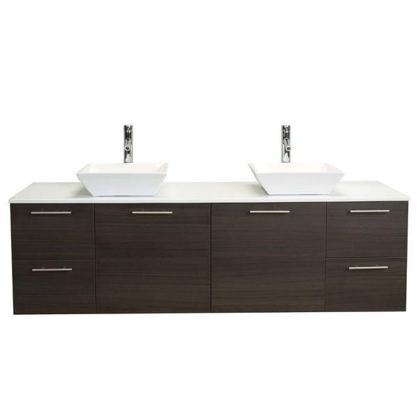 Eviva Luxury 72-inch Grey Oak bathroom cabinet only