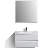 Eviva Glazzy? 36" Wall Mount Modern Bathroom Vanity (High Glossy White)