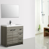 Eviva Lugano 36" Ash Modern Bathroom Vanity w/ White Integrated Top