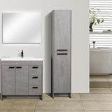 Eviva Lugano 36" Cement Gray Modern Bathroom Vanity w/ White Integrated Top