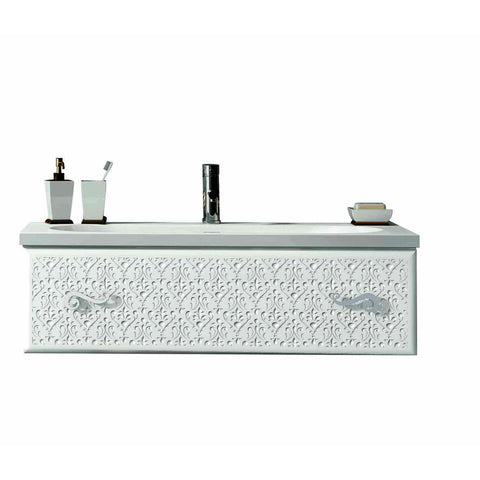 Eviva Venice 32" White Modern Luxury Bathroom Vanity with white accrylic integrated sink.