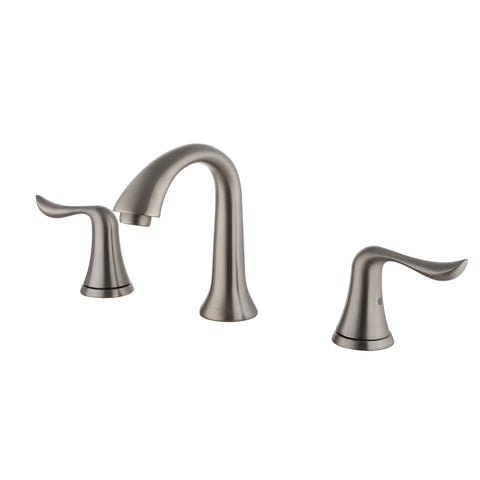 Wide Spread Lavatory Faucet - Brush Nickel