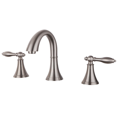 Wide Spread Lavatory Faucet - Brush Nickel