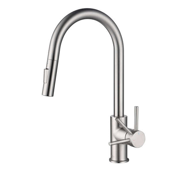 Single Handle Pull Down Kitchen Faucet - Brush Nickel