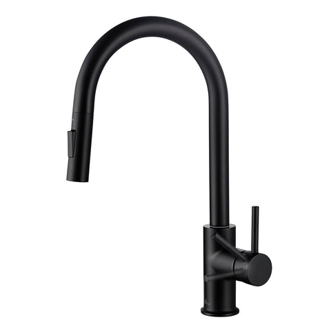 Single Handle Pull Down Kitchen Faucet - Matte Black