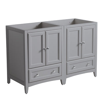 Fresca Oxford 48" Gray Traditional Double Sink Bathroom Cabinets