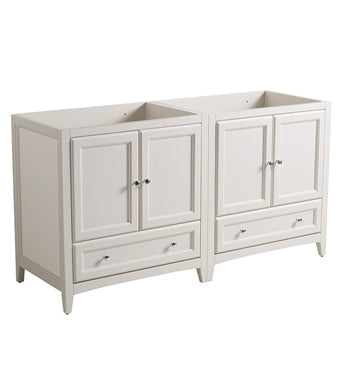 Fresca Oxford 59"-60" Antique White Traditional Double Sink Bathroom Cabinets