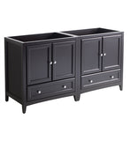 Fresca Oxford 59"-60" Espresso Traditional Double Sink Bathroom Cabinets