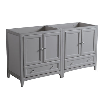 Fresca Oxford 59"-60" Gray Traditional Double Sink Bathroom Cabinets