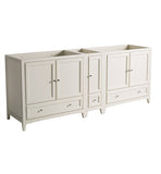 Fresca Oxford 83"-84" Antique White Traditional Double Sink Bathroom Cabinets