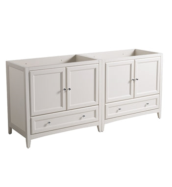 Fresca Oxford 71"-72" Antique White Traditional Double Sink Bathroom Cabinets