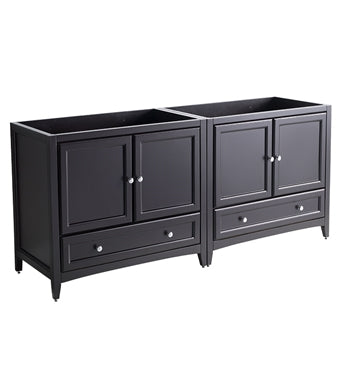 Fresca Oxford 71"-72" Espresso Traditional Double Sink Bathroom Cabinets