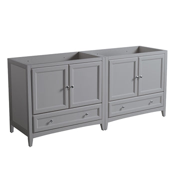 Fresca Oxford 71" Gray Traditional Double Sink Bathroom Cabinets