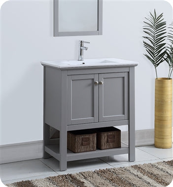 Fresca Manchester 30" Gray Traditional Bathroom Vanity