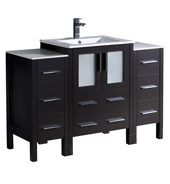 Fresca Torino 48" Espresso Modern Bathroom Cabinets w/ Integrated Sink