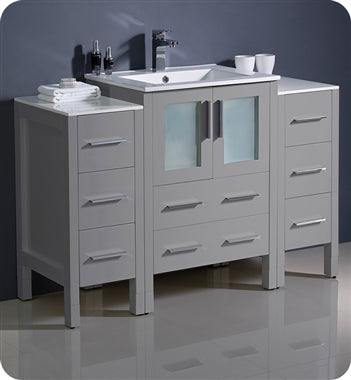 Fresca Torino 48" Gray Modern Bathroom Cabinets w/ Integrated Sink