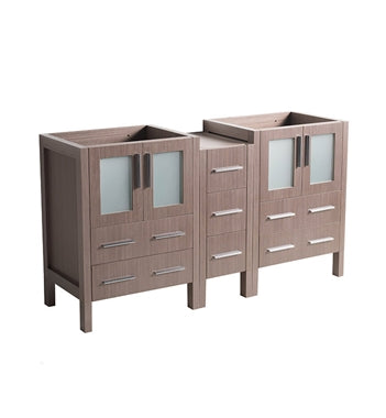 Fresca Torino 60" Gray Oak Modern Bathroom Cabinets