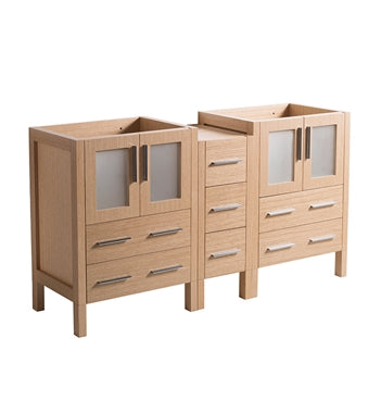 Fresca Torino 60" Light Oak Modern Bathroom Cabinets