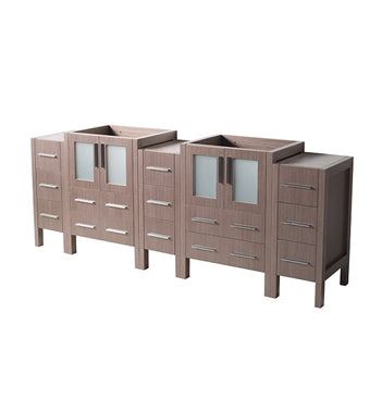 Fresca Torino 72" Gray Oak Modern Bathroom Cabinets