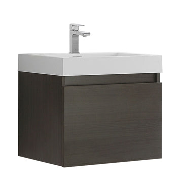 Fresca Nano 24" Gray Oak Modern Bathroom Cabinet w/ Integrated Sink