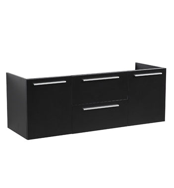 Fresca Opulento Black Modern Double Sink Bathroom Cabinet