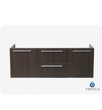 Fresca Opulento Gray Oak Modern Double Sink Bathroom Cabinet