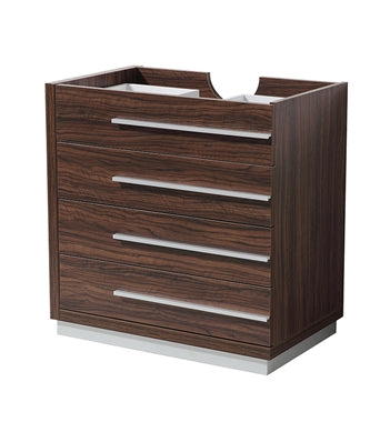 Fresca Livello 30" Walnut Modern Bathroom Cabinet