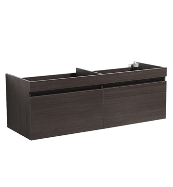 Fresca Largo Gray Oak Modern Double Sink Bathroom Cabinet