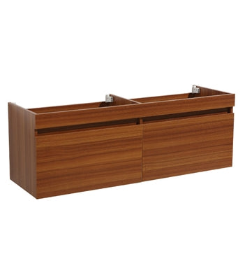 Fresca Largo Teak Modern Double Sink Bathroom Cabinet