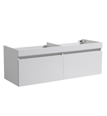 Fresca Largo White Modern Double Sink Bathroom Cabinet