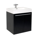 Fresca Alto 23" Black Modern Bathroom Cabinet w/ Integrated Sink