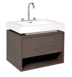 Fresca Potenza 28" Gray Oak Modern Bathroom Cabinet w/ Vessel Sink