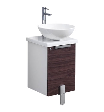 Fresca Adour 16" Dark Walnut Modern Bathroom Cabinet