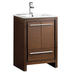 Fresca Allier 24" Wenge Brown Modern Bathroom Cabinet w/ Sink