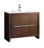 Fresca Allier 40" Wenge Brown Modern Bathroom Cabinet w/ Sink