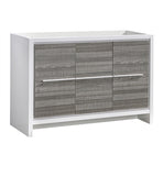 Fresca Allier Rio 48" Ash Gray Double Sink Modern Bathroom Cabinet